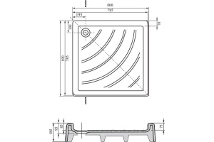 Поддон для душа Ravak Angela-80 PU с экраном - 3