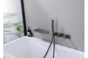 Смеситель для ванны Abber Rund сталь матовый - 3