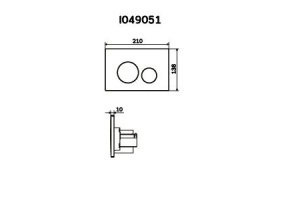 Кнопка смыва AM.PM Pro L I049051 хром глянцевый - 3