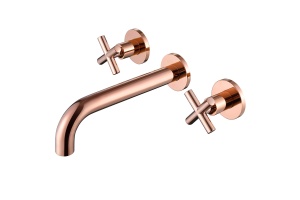 Смеситель для раковины ABBER Wasser Kreis розовое золото