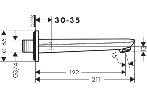 Излив Hansgrohe Novus 71320000 - 2