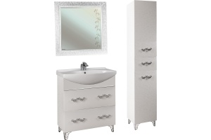 Тумба с раковиной Bellezza Маргарита 75 белая - 3