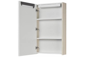 Зеркало-шкаф Aquaton Верди 50 с подсветкой белый-светлое дерево - 2