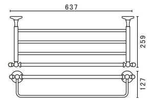 Полка Art&Max Antic Crystal AM-E-2622SJ-Cr - 3