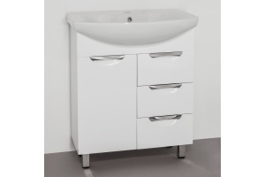 Тумба с раковиной Style Line Жасмин 70 белая