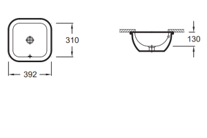 Рукомойник Jacob Delafon Vox EYE102 встраиваемый снизу - 3