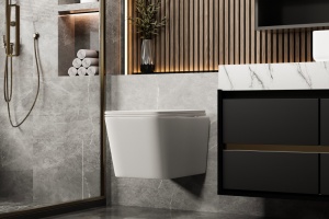 Унитаз ABBER Rechteck AC1201MW подвесной белый матовый, безободковый - 3