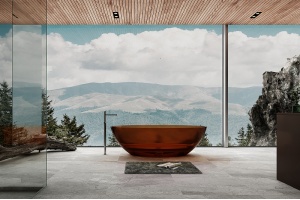 Ванна из полиэфирной смолы Abber Kristall 180х85 (AT9702Opal) - 2