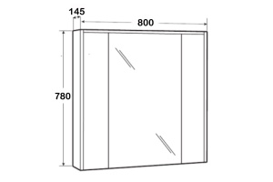 Зеркало-шкаф Roca Ronda 80 белое, с подсветкой - 3