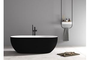 Акриловая ванна ABBER 170х80 черный матовый (AB9241MB) - 2