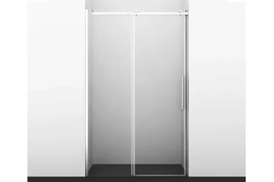 Душевая дверь в нишу Wasserkraft Dinkel 140х200 профиль хром стекло прозрачное