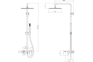 Душевая стойка Boheme Qubic белый матовый - 2