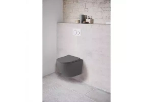 Подвесной унитаз Vincea Globo серый матовый с сиденьем микролифт - 2