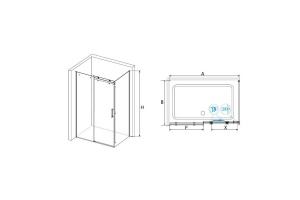 Душевой уголок RGW TO-44 (TO-14 + Z-04) 130х90х195 - 3