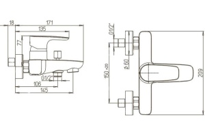 Душевой комплект Paini Parallel + Monza 47KIT3 3 в 1 - 2