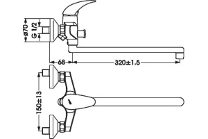 Смеситель для ванны Vidima Orion хром (BA005AA) - 2