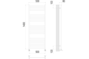 Водяной полотенцесушитель Terminus Грета П18 500х1400 Хром - 3