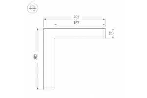 Коннектор L-образный внешний Arlight SL-Linia65-F 030125 - 3