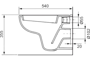 Чаша для унитаза подвесного TECE V04 9700004 - 2