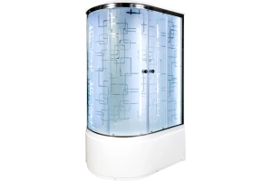 Душевая кабина Deto ЕМ 110х80 с гидромассажем, хром (EM4511RLED+GM) - 2