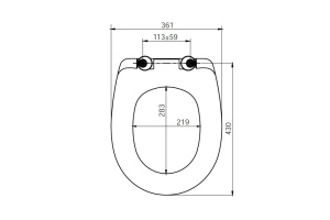 Сиденье для унитаза soft close дюропласт IDDIS 136 (ID 136 Dp Sc) - 2