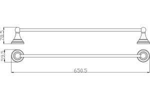 Полотенцедержатель Rav Slezak Morava 65 золото - 2