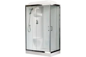 Душевая кабина Royal Bath HP 120х80 L стекло прозрачное задняя стенка белая