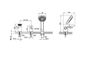 Смеситель для ванны Lemark Atlantiss хром (LM3245C) - 2