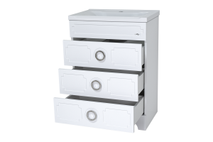 Тумба с раковиной Misty Лейла 70 белая - 2