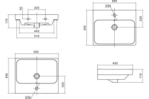 Мебельная раковина Misty Santek Адриана 55 - 2