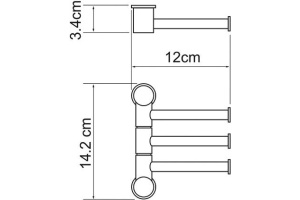 Полотенцедержатель Wasserkraft K-1053 - 3
