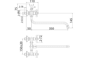 Смеситель Milardo Helic DUPSB02M10 универсальный - 3