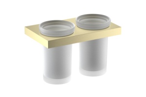 Стакан для зубных щеток двойной Timo Petruma золото матовое