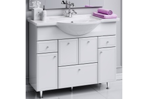 Тумба для комплекта Aqwella Барселона Люкс 105 с бельевой корзиной - 2