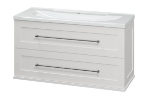 Тумба с раковиной Misty Марта 100 белая глянцевая