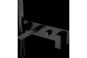 Смеситель для ванны с душем Boheme Qubic черный матовый