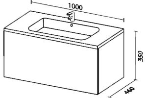 Тумба под раковину Sanvit Авеню-1 100 белый глянец - 3