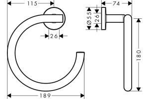 Полотенцедержатель Hansgrohe Logis Universal 41724000 - 2