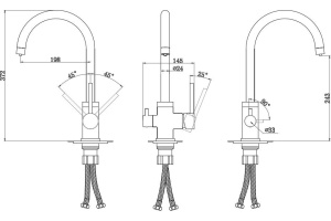 Смеситель для кухни Paulmark Essen серый матовый - 2