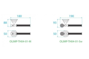 Полотенцедержатель Cezares OLIMP (OLIMP-TH04-02-Sw) - 3