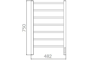 Электрический полотенцесушитель Terminus Виктория П7 450x750 Хром - 3