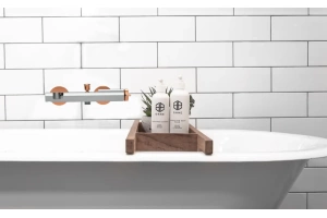 Смеситель для ванны с душем GPD Gildo хром - розовое золото - 2