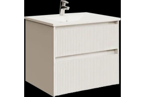 Тумба с раковиной Sanvit Рольф-2 60 белый глянец