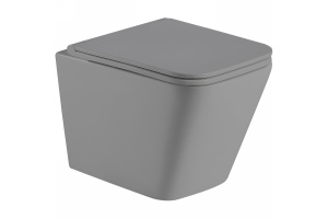 Унитаз подвесной WeltWasser WW GELBACH 041 MT-GR безободковый с микролифтом матовый серый (10000008263)
