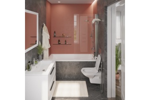 Акриловая ванна STWORKI Стокгольм 175x75 с каркасом, прямоугольная, российская, пристенная, встраиваемая - 2