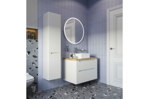 Мебель для ванной STWORKI Берген 80 белая со светлой столешницей, раковина Sottile 1477-001-0125 - 2