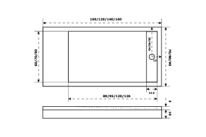 Панель фронтально-торцевая 120х90 см Flow, Essentia, Stella Good Door ЭЛ00175 - 3
