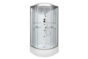 Душевая кабина Deto L 90х90 с гидромассажем и электрикой, хром (L590GM+EL)
