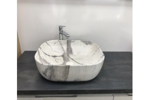 Раковина накладная CeramaLux MNC 50 см под камень/белый, серый (K397G125)