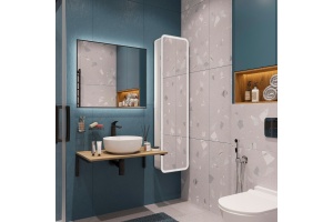 Мебель для ванной DIWO Элиста 80 светлое дерево, с раковиной Moduo 40 RING - 2